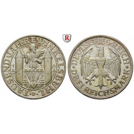 Weimarer Republik, 3 Reichsmark 1928, Dinkelsbühl, D, PP, J. 334