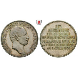 Deutsches Kaiserreich, Sachsen, Friedrich August III., Gedenkmünze in 2 Mark-Größe 1905, Münzbesuch, vz-st, J. 137