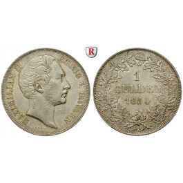 Bayern, Königreich, Maximilian II., Gulden 1854, ss-vz