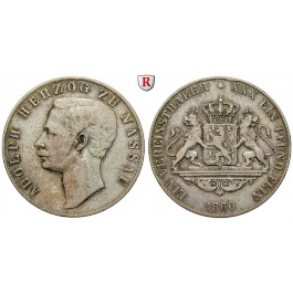 Nassau, Herzogtum Nassau, Adolph, Vereinstaler 1860, ss
