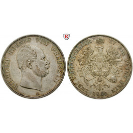 Brandenburg-Preussen, Königreich Preussen, Wilhelm I., Vereinsdoppeltaler 1862, ss-vz/vz