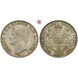 Sachsen, Königreich Sachsen, Johann, Vereinstaler 1860, vz/vz-st