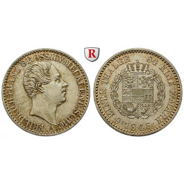 Mecklenburg, Mecklenburg-Schwerin, Friedrich Franz II., 1/6 Taler 1848, vz/vz-st