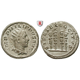 Römische Kaiserzeit, Philippus I., Antoninian 247-249, vz-st