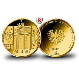 Bundesrepublik Deutschland, 100 Euro 2022, nach unserer Wahl, D-J, 15,55 g fein, st