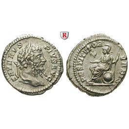 Römische Kaiserzeit, Septimius Severus, Denar 201-210, f.vz