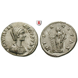 Römische Kaiserzeit, Plautilla, Frau des Caracalla, Denar 202, vz/ss-vz