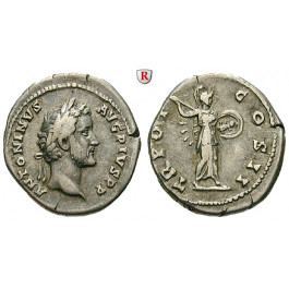Römische Kaiserzeit, Antoninus Pius, Denar 139, ss+