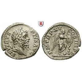 Römische Kaiserzeit, Septimius Severus, Denar 207, vz-st
