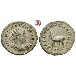 Römische Kaiserzeit, Philippus II., Antoninian 247-248, ss-vz