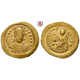 Römische Kaiserzeit, Theodosius II., Solidus 441-450, f.vz