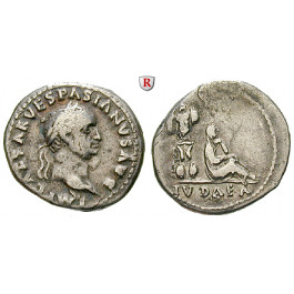 Römische Kaiserzeit, Vespasianus, Denar 69-70, ss+