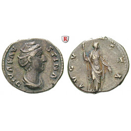 Römische Kaiserzeit, Faustina I., Frau des Antoninus Pius, Denar nach 141, ss+