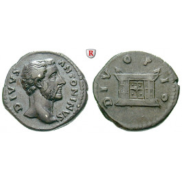 Römische Kaiserzeit, Antoninus Pius, Denar nach 161, vz/ss