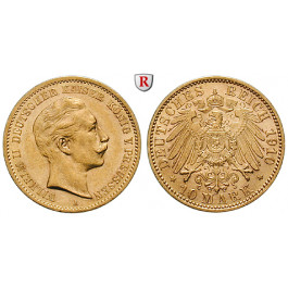 Deutsches Kaiserreich, Preussen, Wilhelm II., 10 Mark 1910, A, ss-vz/vz-st, J. 251