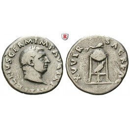 Römische Kaiserzeit, Vitellius, Denar April-Dez.69, ss+/ss