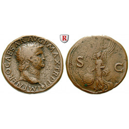 Römische Kaiserzeit, Nero, As 67, ss+