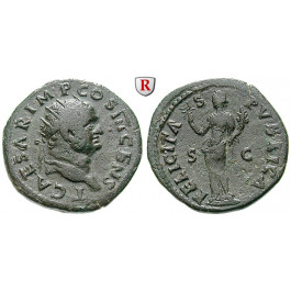 Römische Kaiserzeit, Titus, Caesar, Dupondius 74, ss-vz