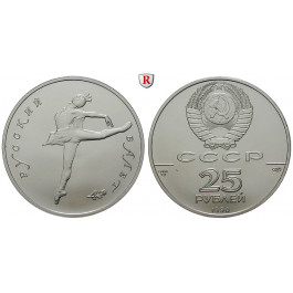 Russland, UdSSR, 25 Rubel 1990, 31,1 g fein, st