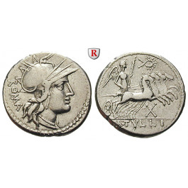 Römische Republik, M. Tullius, Denar 120 v.Chr., ss-vz