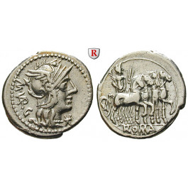 Römische Republik, M. Vargunteius, Denar 130 v.Chr., ss-vz