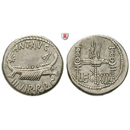 Römische Republik, Marcus Antonius, Denar 32-31 v.Chr., ss+