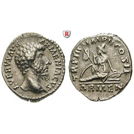 Römische Kaiserzeit, Lucius Verus, Denar 163-164, vz/ss-vz