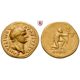 Römische Kaiserzeit, Domitianus, Caesar, Aureus 77-78, ss-vz/ss