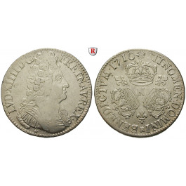 Frankreich, Louis XIV., Ecu aux trois coronnes 1710, ss