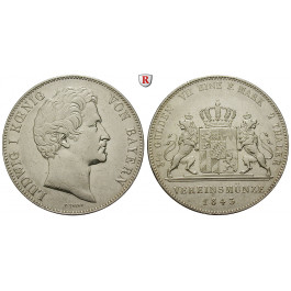Bayern, Königreich, Ludwig I., Vereinsdoppeltaler 1843, ss+