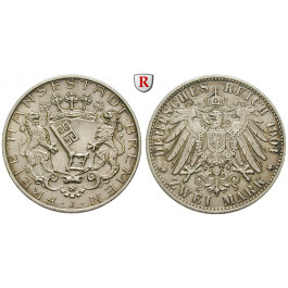Deutsches Kaiserreich, Bremen, 2 Mark 1904, vz/ss-vz, J. 59