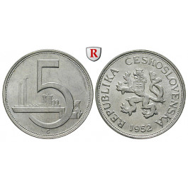 Tschechoslowakei, Republik, 5 Korun 1952, vz/vz-st