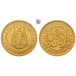 Tschechoslowakei, Dukat 1924, 3,44 g fein, vz