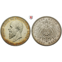 Deutsches Kaiserreich, Schaumburg-Lippe, Georg, 3 Mark 1911, auf den Tod, A, vz/vz-st, J. 166