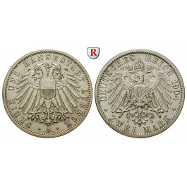 Deutsches Kaiserreich, Lübeck, 2 Mark 1904, A, ss-vz, J. 81