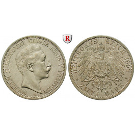 Deutsches Kaiserreich, Preussen, Wilhelm II., 2 Mark 1903, A, ss-vz, J. 102