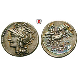 Römische Republik, L. Appuleius Saturninus, Denar 104 v.Chr., ss-vz