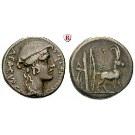 Römische Republik, Cn. Plancius, Denar 55 v.Chr., ss