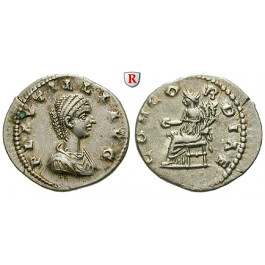 Römische Kaiserzeit, Plautilla, Frau des Caracalla, Denar 202, ss+