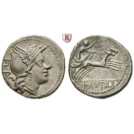 Römische Republik, L. Rutilius Flaccus, Denar 77 v.Chr., vz