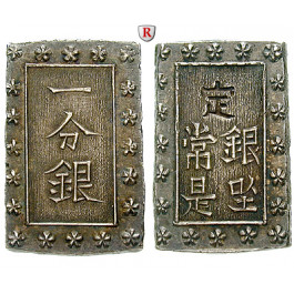 Japan, Tenpo, Bu (Ichi Bu Gin) o.J. (1837-1844), ss+