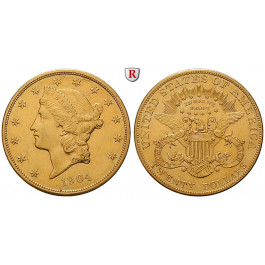 USA, 20 Dollars 1904, 30,09 g fein, ss-vz/vz