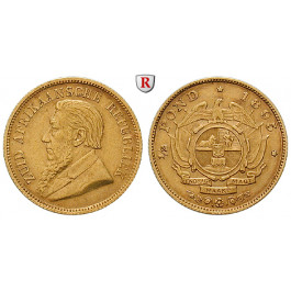 Südafrika, Südafrikanische Republik, 1/2 Pond 1895, 3,66 g fein, ss+