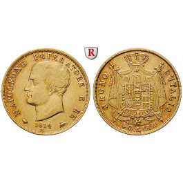 Italien, Königreich, Napoleon I., 40 Lire 1814, 11,61 g fein, ss-vz/vz