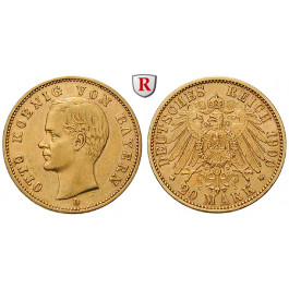Deutsches Kaiserreich, Bayern, Otto, 20 Mark 1900, D, ss+, J. 200