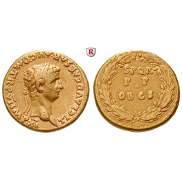 Römische Kaiserzeit, Claudius I., Aureus 51-52, ss-vz