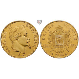 Frankreich, Napoleon III., 100 Francs 1869, 29,03 g fein, f.vz