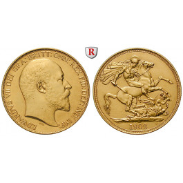 Grossbritannien, Edward VII., 2 Pounds 1902, f.vz
