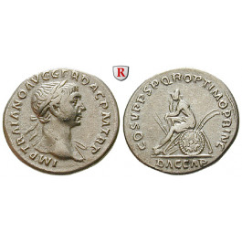 Römische Kaiserzeit, Traianus, Denar 103-111, ss+
