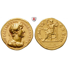 Römische Kaiserzeit, Hadrianus, Aureus 119-122, vz/ss-vz